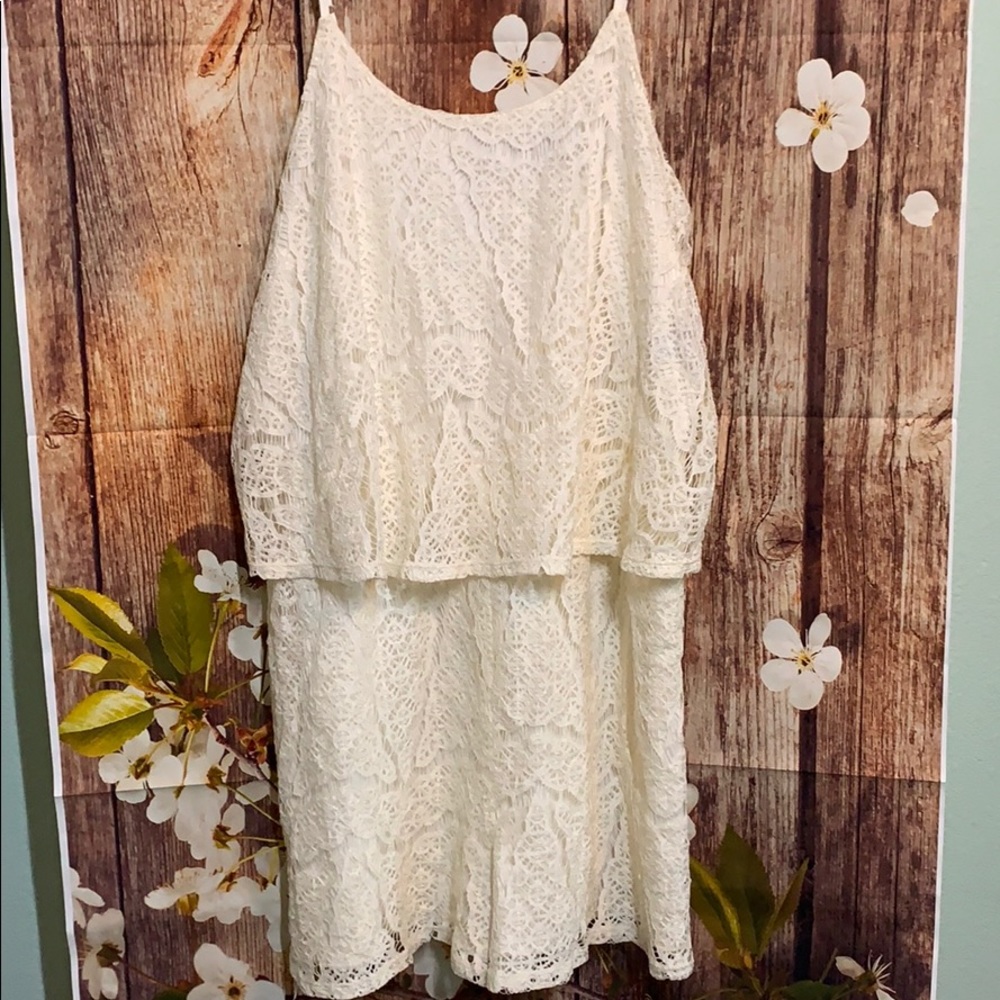Off white Lace Romper